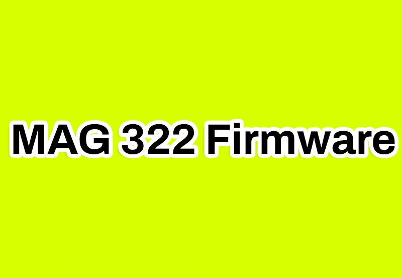 MAG 322 Firmware